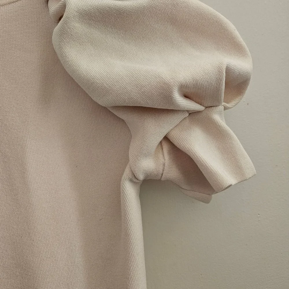Express Cream Puff Sleeve Size Small Mini Dress - Picture 7 of 8